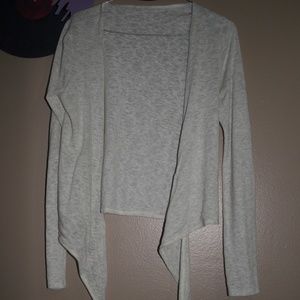 white cover up long sleeve with ties